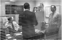 Meeting with aides.