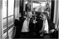 Riding the Senate subway with Sen. Ken Salazar.