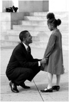 With daughter Malia.