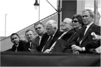 With President Bush et al at dedication of Lincoln Library and Museum.