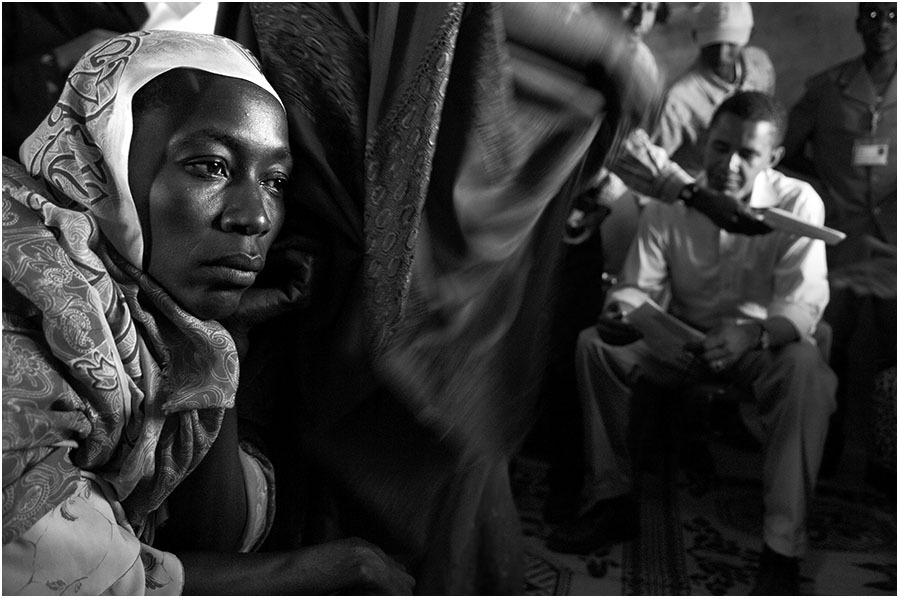 In Chad, with Sudanese refugees. : The Rise of Barack Obama : Pete Souza Photography