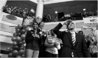 Obama at a rally in suburban Virginia.