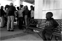 Outside an AIDS hospital.